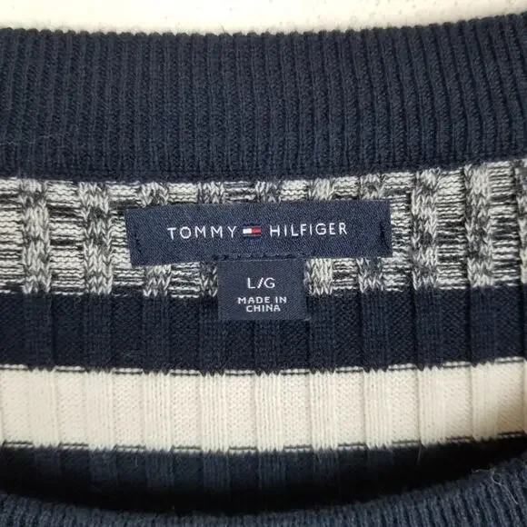 Tommy Hilfiger Striped Ribbed Sweater -Large - Picture 6 of 10